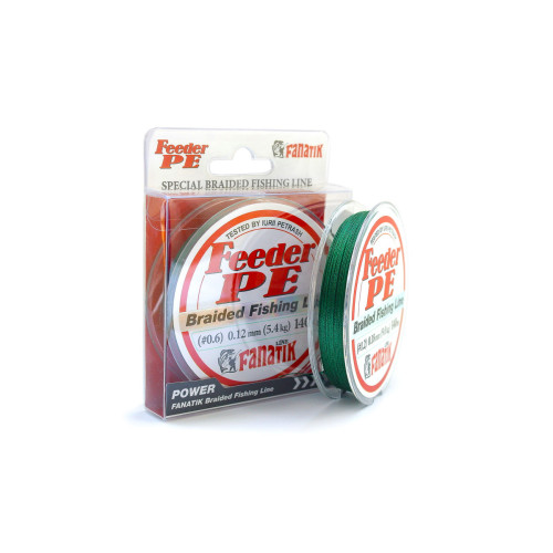 Шнур плетений Fanatik Feeder PE X4 140 m (#0,6) 0.12 mm Green