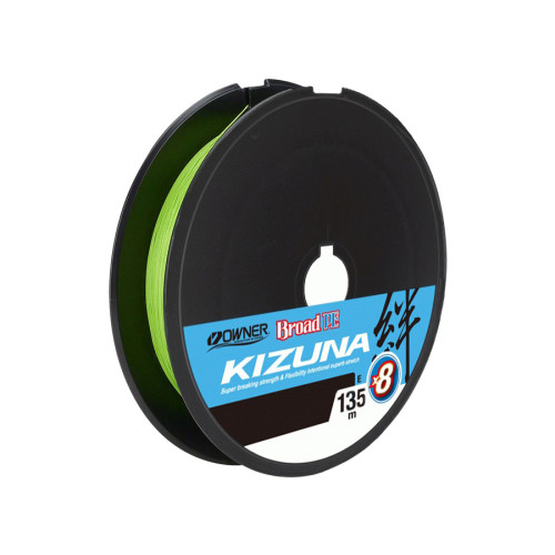 Шнур Owner Kizuna Broad PEx8 135м 0.12мм 5.4кг Chartreuse