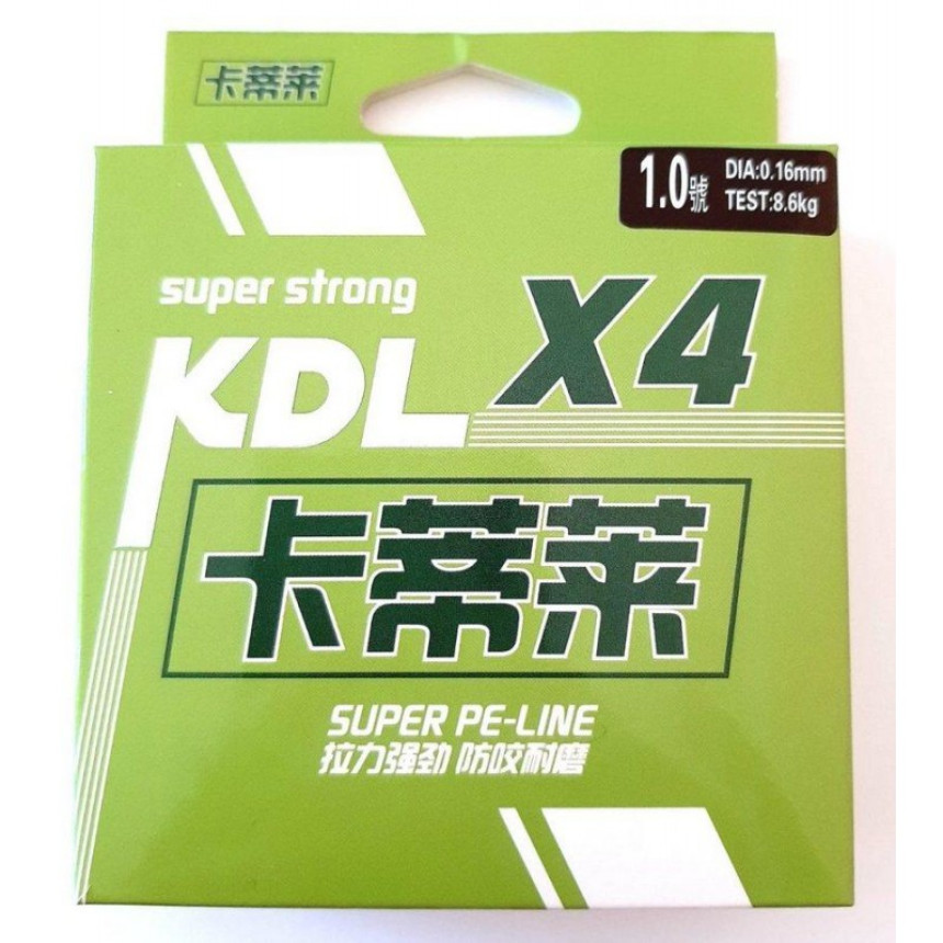 Шнур KDL X4 SUPER PE LINE multicolor, 100м, діаметр 0,16мм