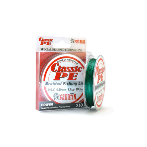 Шнур плетений Fanatik Classik PE X4 100 m (#0.4) 0.10 mm 4.5 kg Green Шнур плетений Fanatik Classik PE X4 100 m (#0.4) 0.10 mm 4.5 kg Green