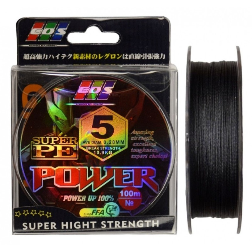 Рибальський шнур, EOS Power Super PE, 100м, перетин 0,28мм