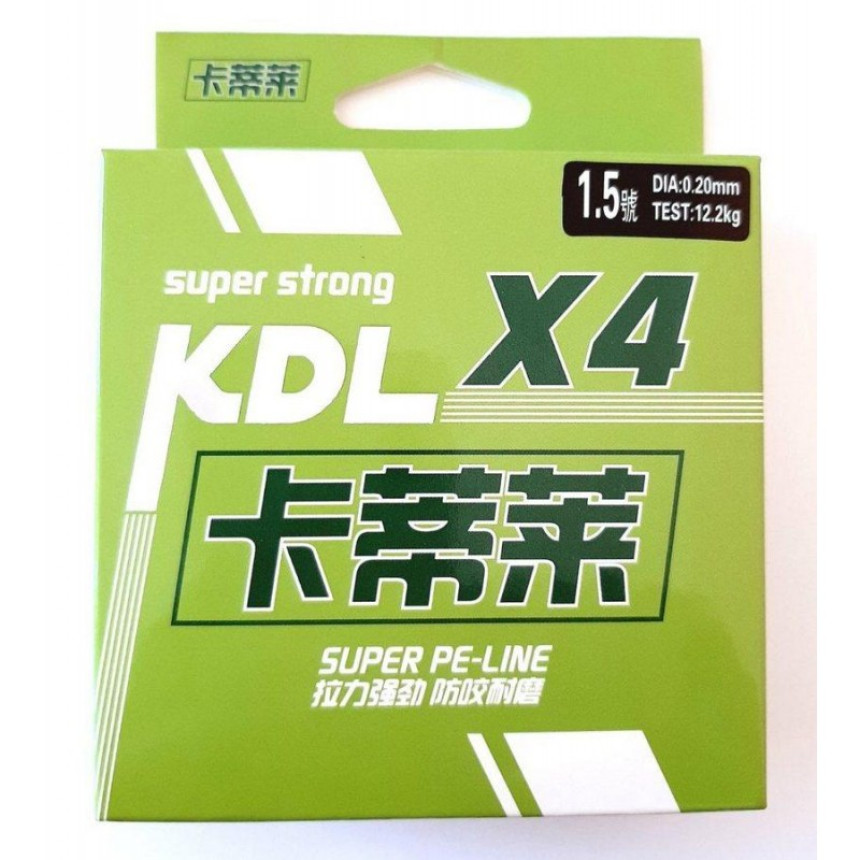Шнур KDL X4 SUPER PE LINE multicolor, 100м, діаметр 0,20мм