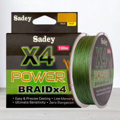 Плетений шнур, Sadey Power Braid Х4, 100м, перетин 0,50мм