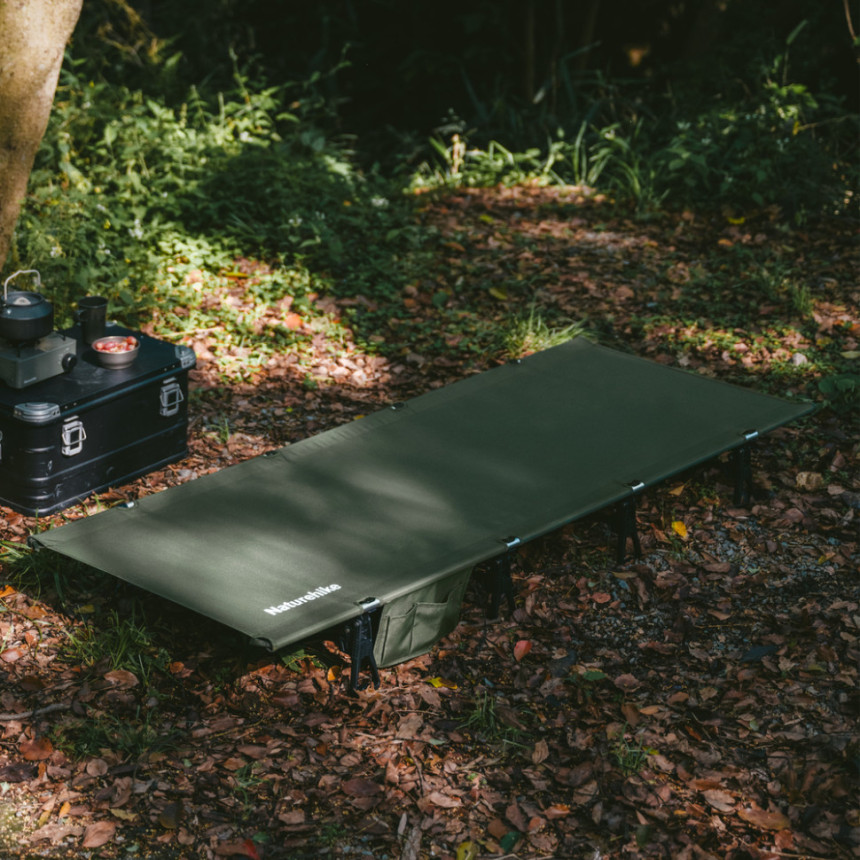 Ліжко складане Naturehike XJC08 CNK2550WS020, поліестер, алюміній, чорний