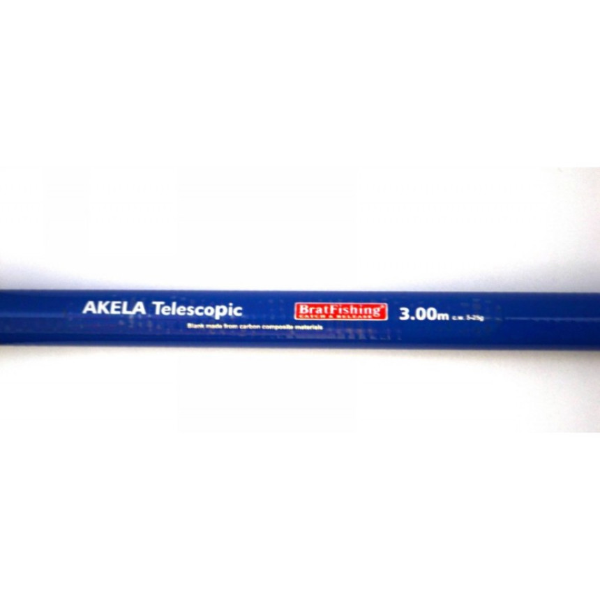 Вудка BratFishing AKELA TELESCOPIC з кільцями, 3м, тест 5-25г