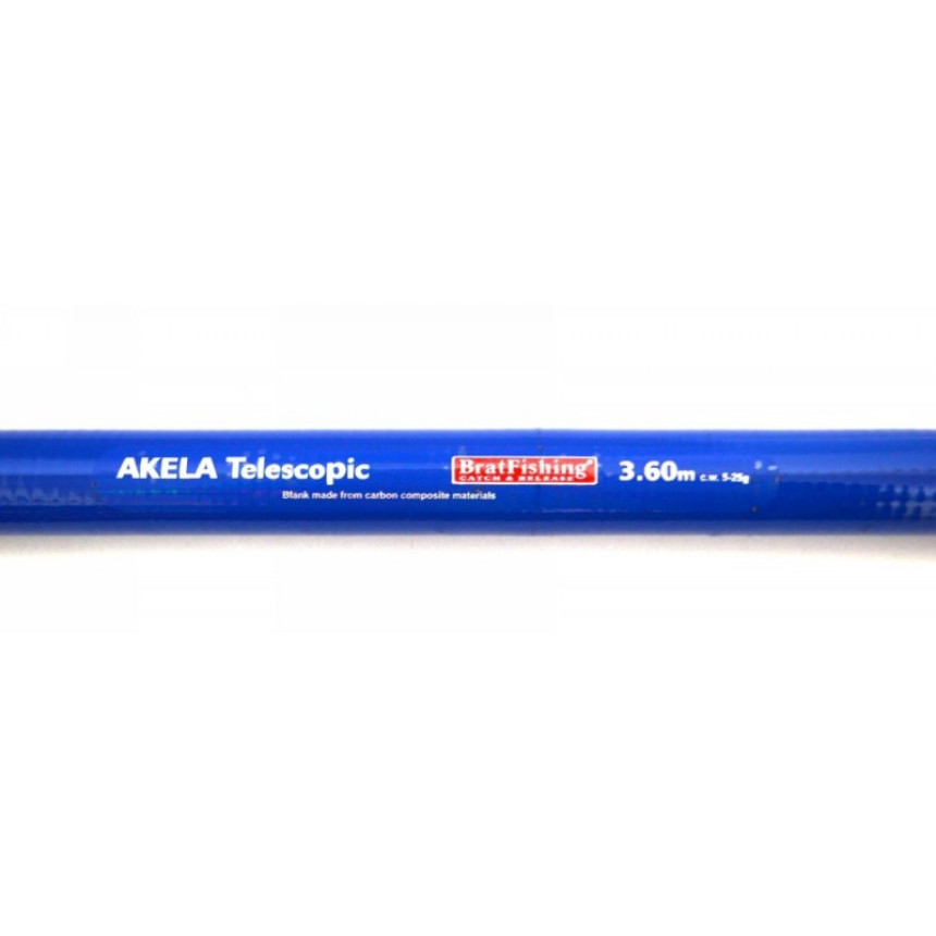 Вудлище Братфишинг AKELA TELESCOPIC з кільцями, 3,6 м, тест 5-25г