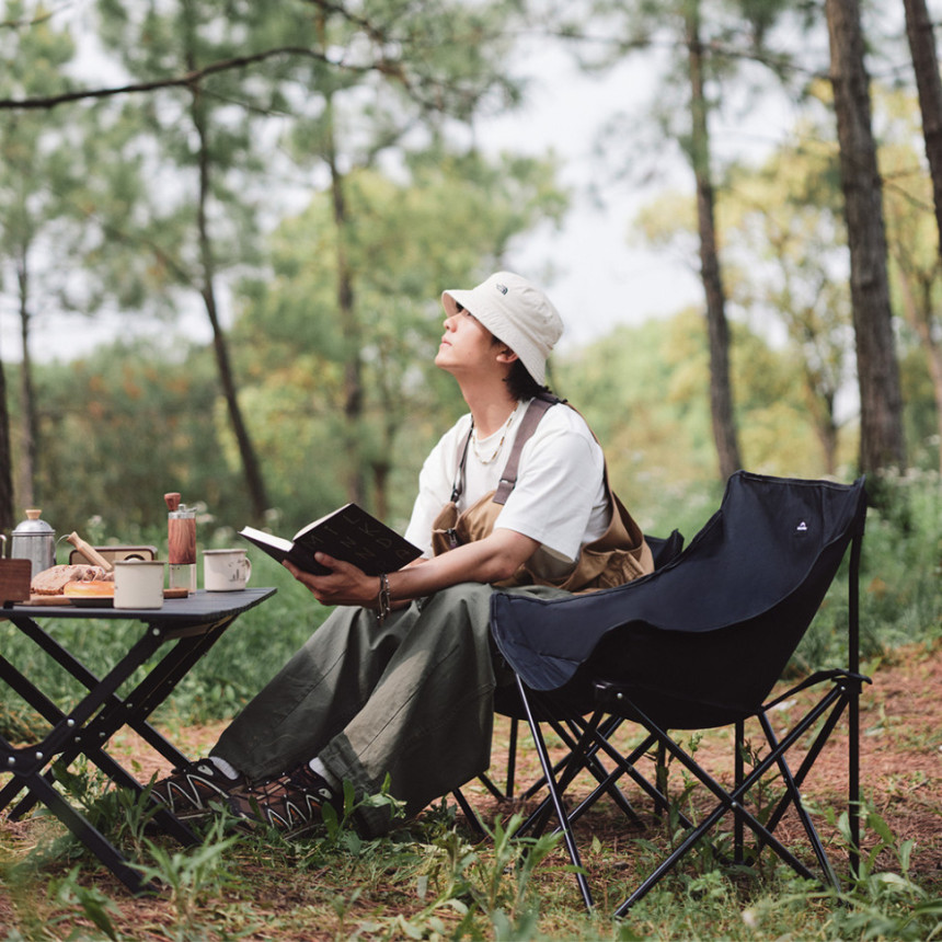 Стілець складаний Naturehike Stellaluna T01 CNH23JU13002, M, чорний