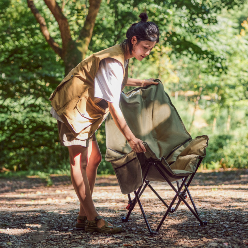 Стілець складаний Naturehike CNK2450JJ020, оливковий зелений
