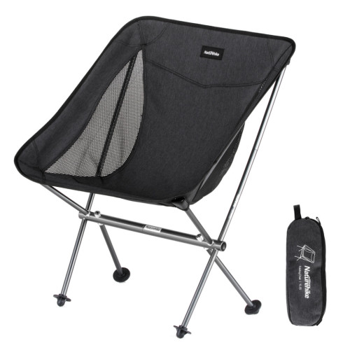 Стілець складаний Naturehike Stellaluna L04 CNK2450JJ015, розмір M, алюміній, чорний