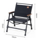 Крісло складане Naturehike CNK2350JJ015, алюміній, чорний