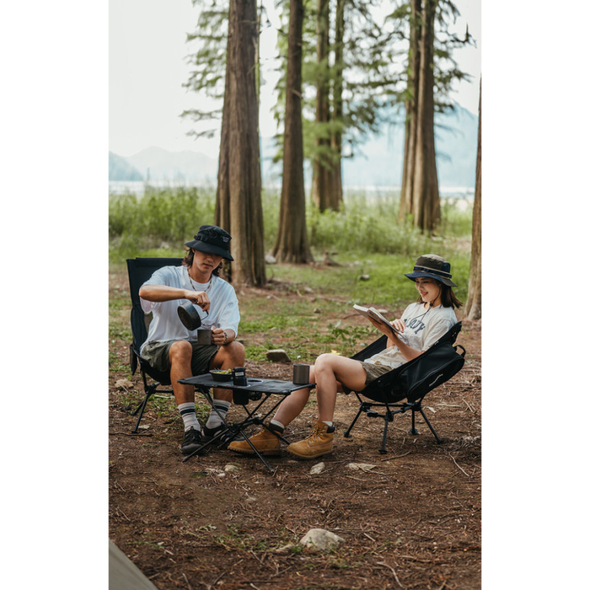 Крісло складане Naturehike Clamshell 001 Triangle Folding Moon Chair, чорний