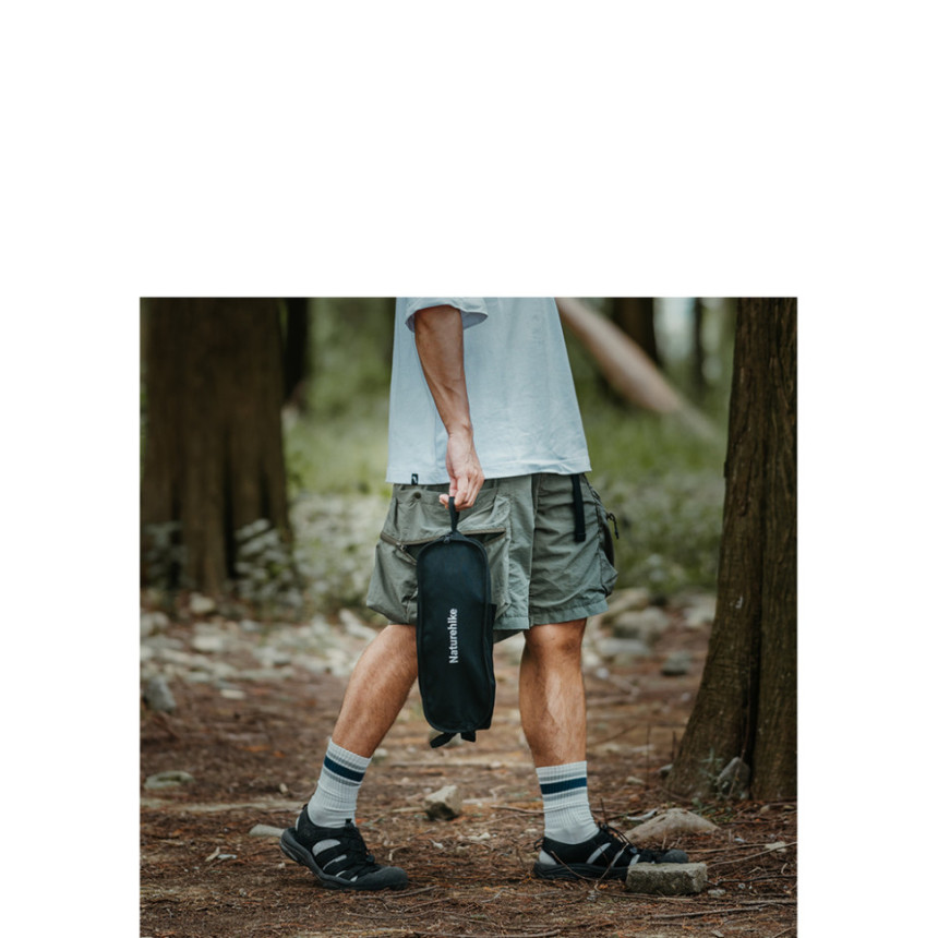 Крісло складане Naturehike Clamshell 001 Triangle Folding Moon Chair, чорний