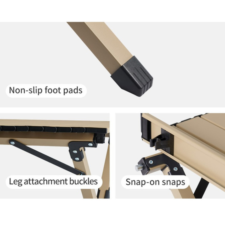 Складаний стіл Naturehike Simple Star T01 CNK2550JJ018, 89х60 см, алюміній, бежевий