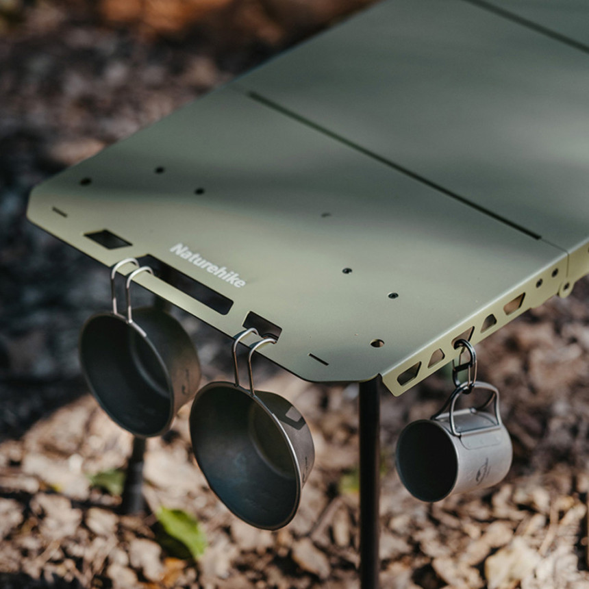 Складаний стіл Naturehike CNK2450JJ025, 80х40 см, алюміній, чорний