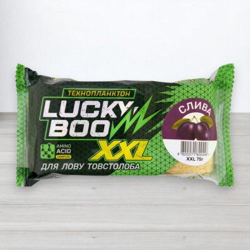 Технопланктон Lucky Boo XXL Fluo, 3шт/уп, 225г, Слива