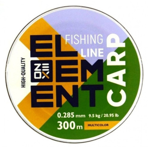Волосінь рибальська, ZEOX Element Carp Multicolor, 300м, перетин 0,285мм Волосінь рибальська, ZEOX Element Carp Multicolor, 300м, перетин 0,285мм