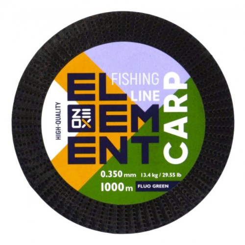 Лісочка на вудлище, ZEOX Element Carp Fluo Green, 1000м, перетин 0.350мм Лісочка на вудлище, ZEOX Element Carp Fluo Green, 1000м, перетин 0.350мм