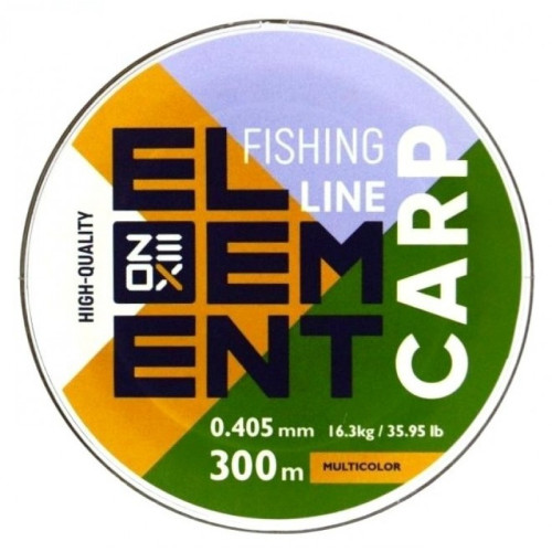 Волосінь для лову риби, ZEOX Element Carp Multicolor, 300м, перетин 0,405мм Волосінь для лову риби, ZEOX Element Carp Multicolor, 300м, перетин 0,405мм
