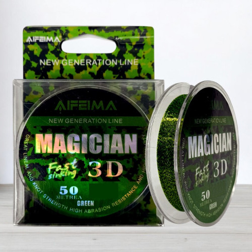 Волосінь Feima Magician 3D Green, 50м, 0,16мм