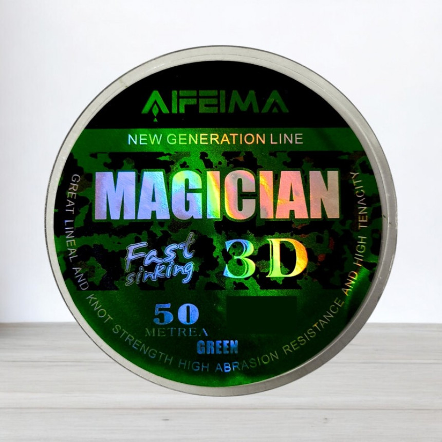 Волосінь Feima Magician 3D Green, 50м, 0,12мм