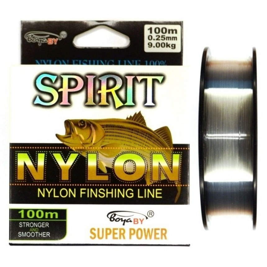 Волосінь рибальська, BoyaBy Spirit Nylon Super Power, 100м, перетин 0,25мм