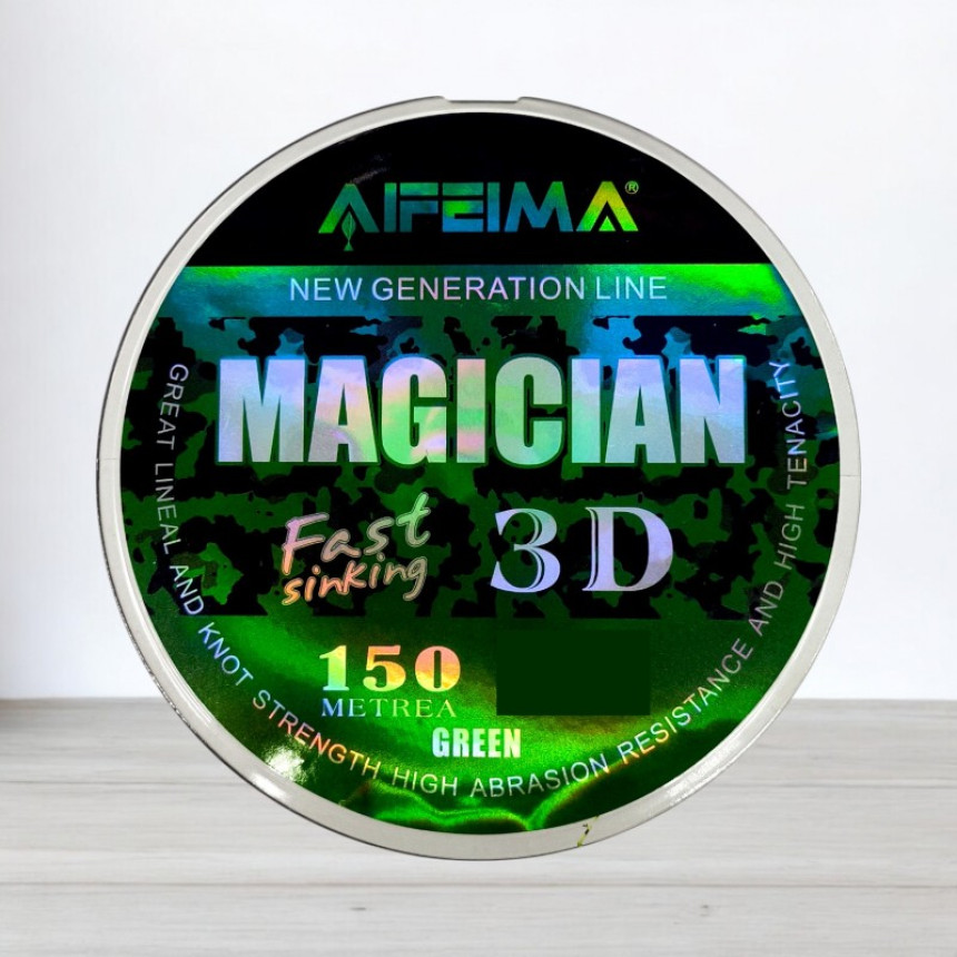 Волосінь Feima Magician 3D Green, 150м, 0,25мм