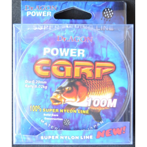 Рибальська волосінь DrAGON Power Carp, 100м., діаметр 0,20мм Рибальська волосінь DrAGON Power Carp, 100м., діаметр 0,20мм