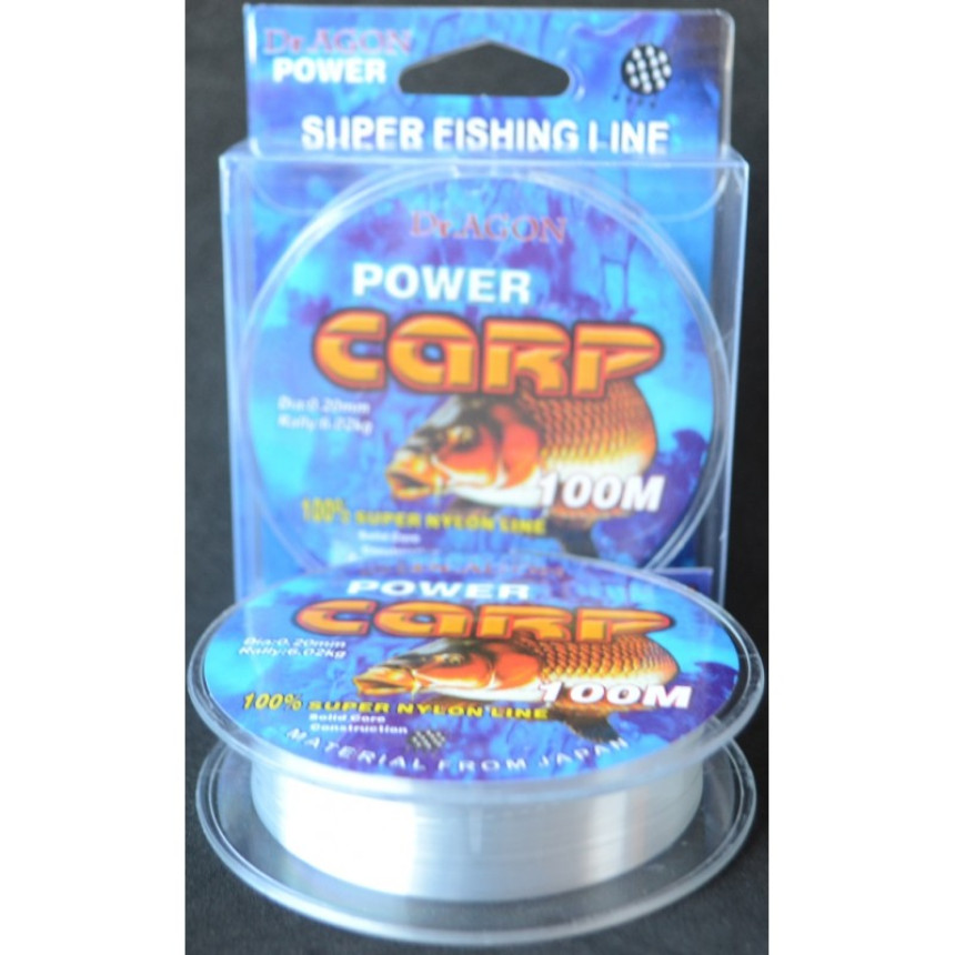 Рибальська волосінь DrAGON Power Carp, 100м., діаметр 0,20мм