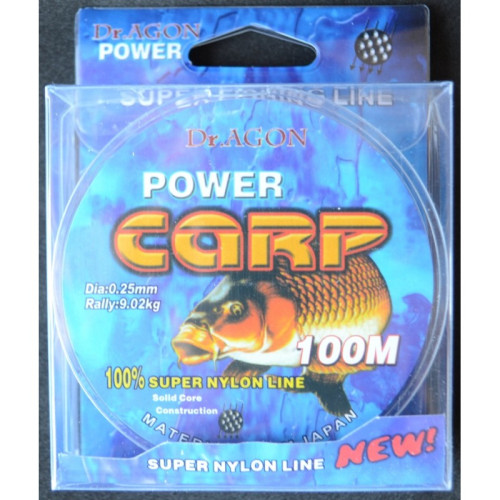 Рибальська волосінь DrAGON Power Carp, 100м., діаметр 0,25мм Рибальська волосінь DrAGON Power Carp, 100м., діаметр 0,25мм