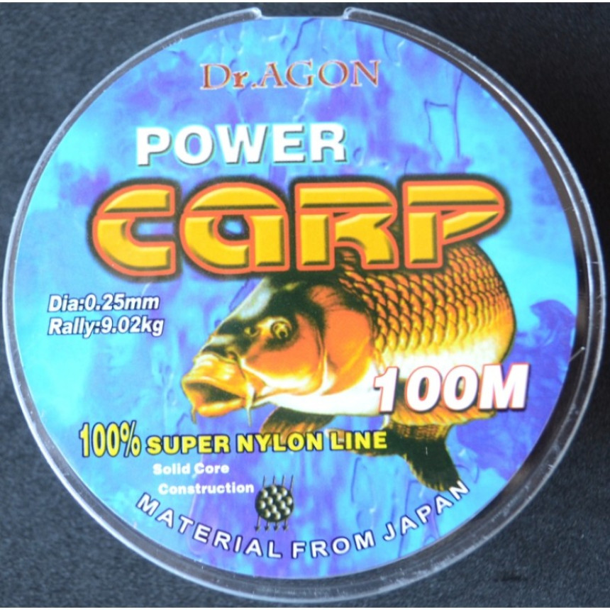 Рибальська волосінь DrAGON Power Carp, 100м., діаметр 0,25мм