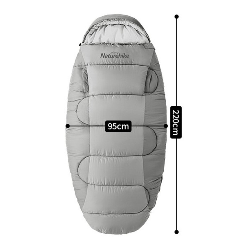 Спальний мішок овальний Naturehike PS300 CNK2350WS026, сірий