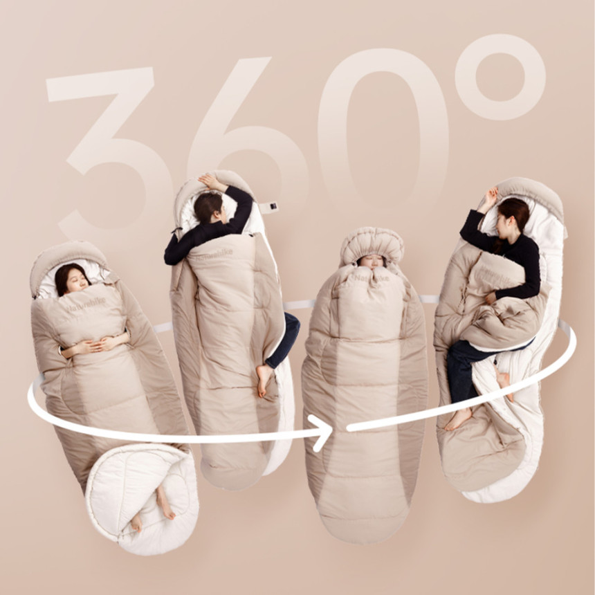 Спальний мішок овальний Naturehike PS200 CNK2350WS026, бежевий