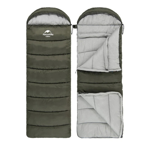 Спальник з капюшоном Naturehike U150 NH20MSD07, (11°C), лівий, зелений Спальник з капюшоном Naturehike U150 NH20MSD07, (11°C), лівий, зелений