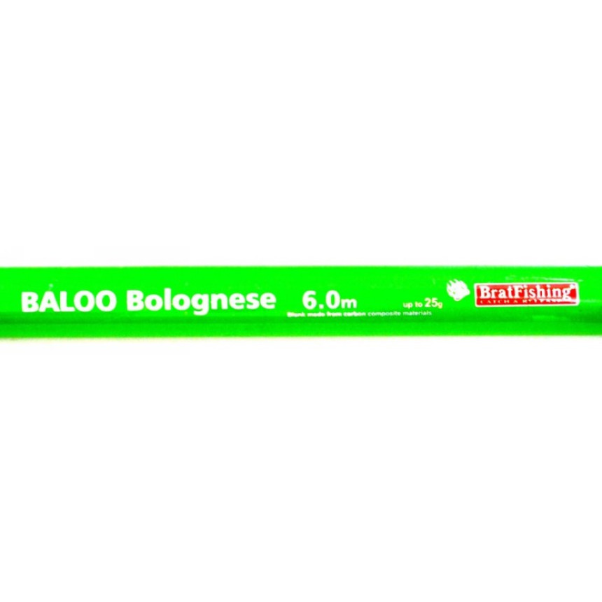 Вудлище BratFishing Baloo Bolognese з кільцями, 6м