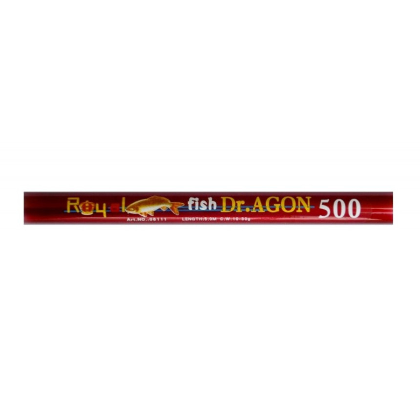 Вудка для лову риби, з кільцями, DrAGON Royal Fish, тест 10-30г, довжина 5,0м