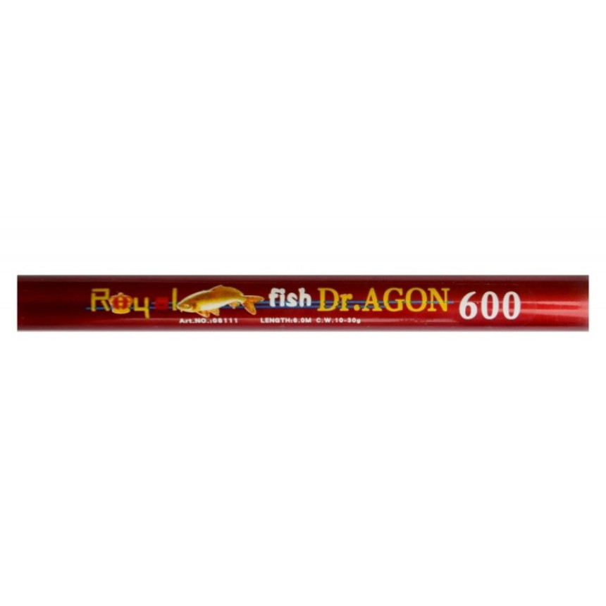 Вудка для риболовлі, з кільцями, DrAGON Royal Fish, тест 10-30г, довжина 6,0м