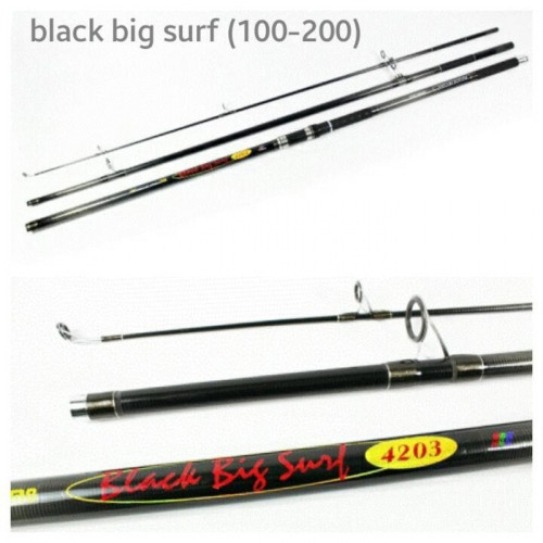 Вудлище серфове Siweida Black Big Surf, тест 100-250 гр, довжина 4,5м Вудлище серфове Siweida Black Big Surf, тест 100-250 гр, довжина 4,5м