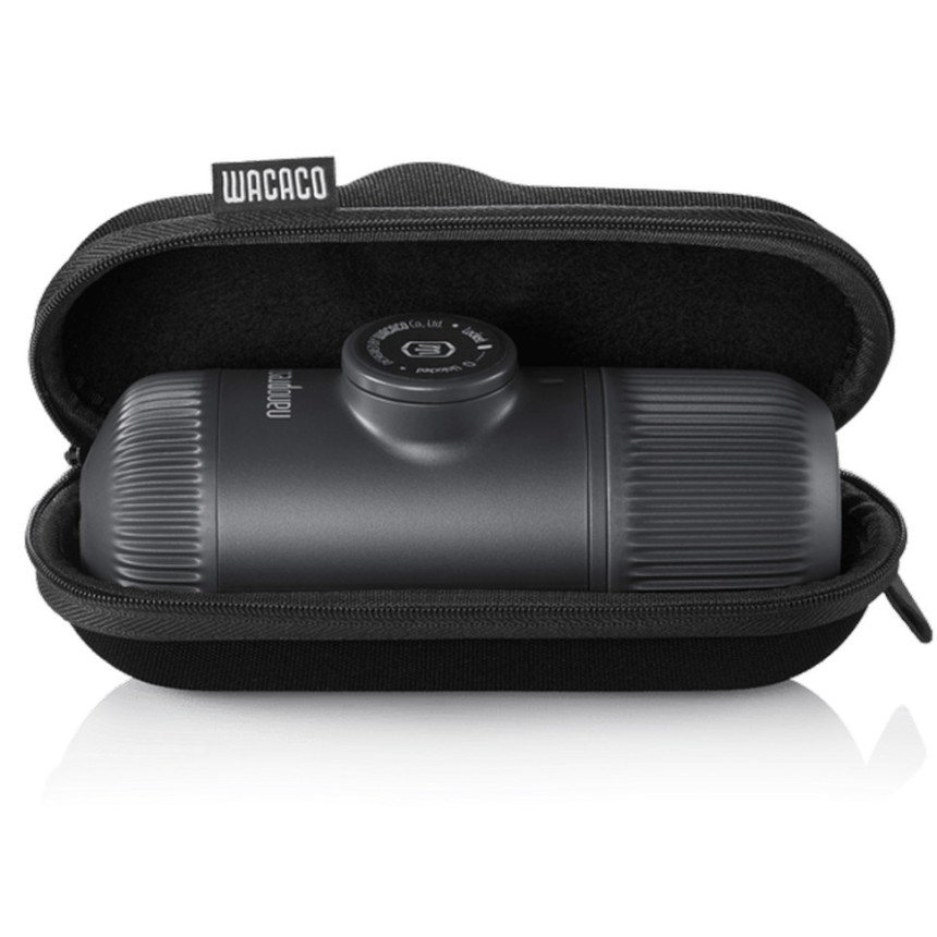 Портативна еспресо-кавоварка Wacaco Nanopresso сіра з чохлом
