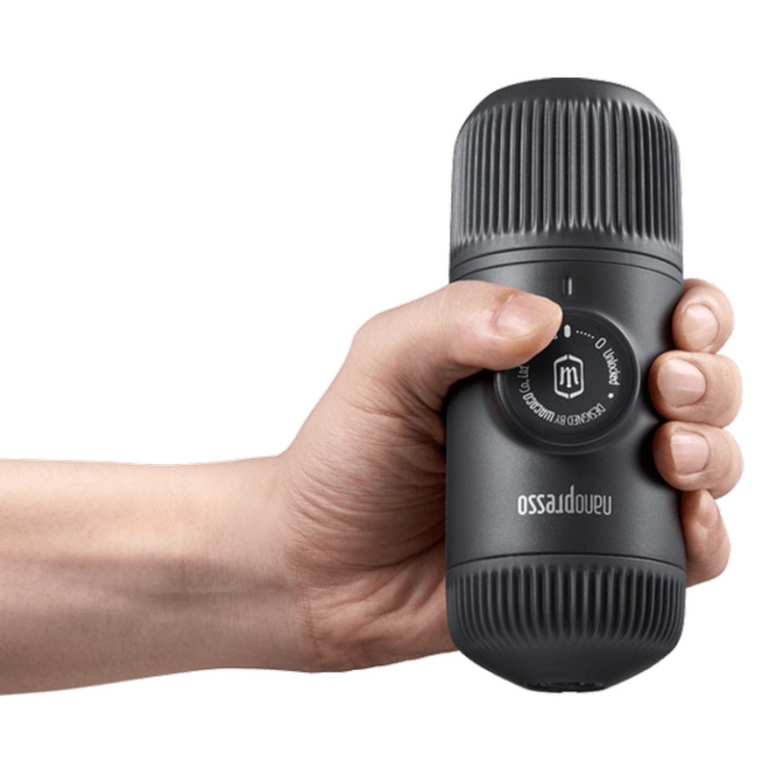 Портативна еспресо-кавоварка Wacaco Nanopresso сіра з чохлом
