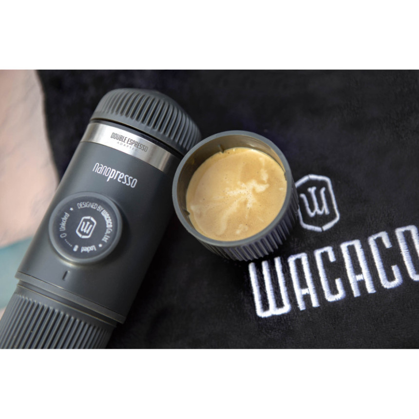 Портативна еспресо-кавоварка Wacaco Nanopresso Grey