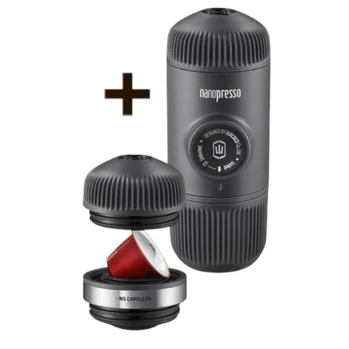 Портативна еспресо-кавоварка Wacaco Nanopresso+ з адаптером для капсули