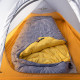 Спальник з натуральним пухом Naturehike CW400 NH18C400-D, p-р M, жовто-сірий
