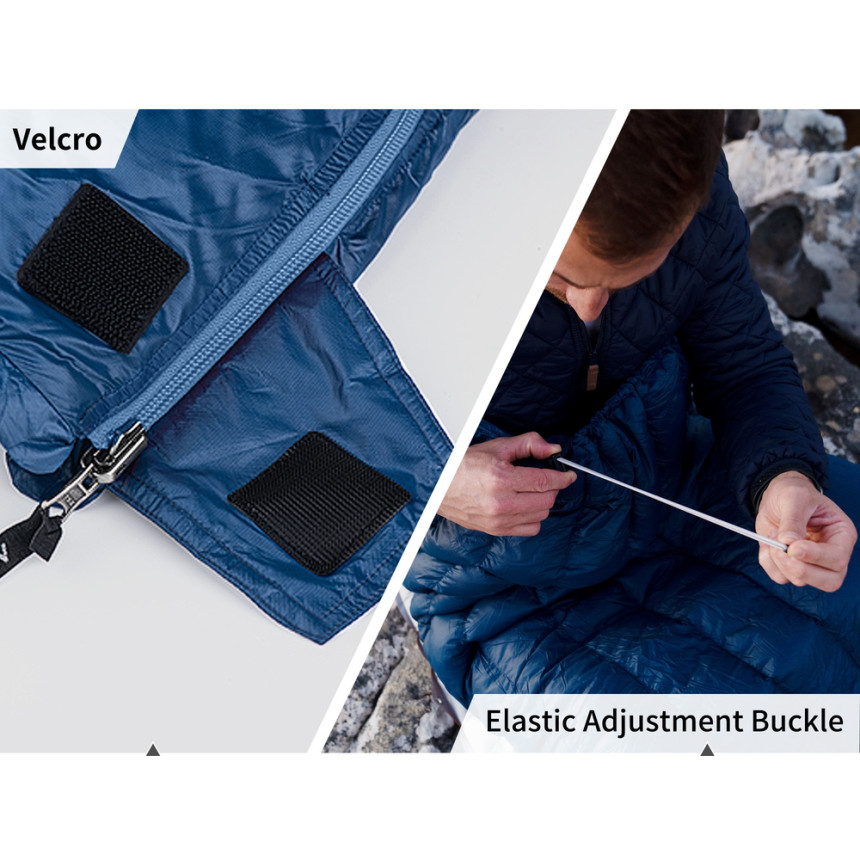 Спальний мішок з натуральним пухом Naturehike CWM295 CNK2300SD013, блакитний