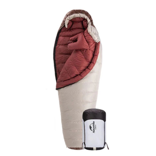 Спальник з натуральним пухом Naturehike Snowbird NH20YD001, p-р M, коричневий 510 г Спальник з натуральним пухом Naturehike Snowbird NH20YD001, p-р M, коричневий 510 г