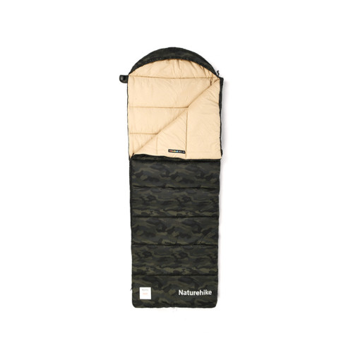 Спальний мішок з капюшоном Naturehike M320 CNK2350WS023, зелений камуфляж, лівий Спальний мішок з капюшоном Naturehike M320 CNK2350WS023, зелений камуфляж, лівий
