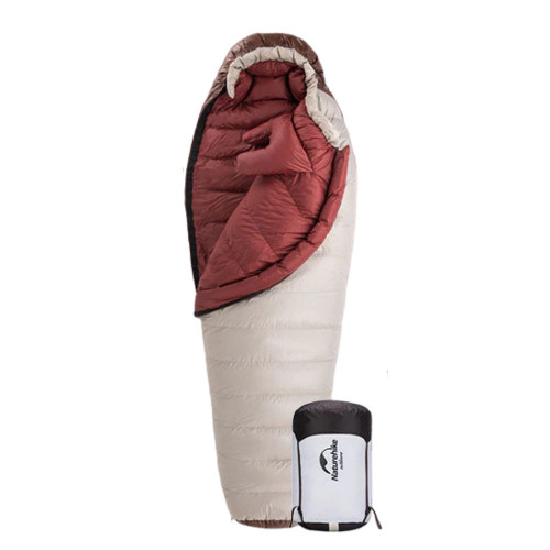 Спальник з натуральним пухом Naturehike Snowbird NH20YD001, p-р L, коричневий 720 г Спальник з натуральним пухом Naturehike Snowbird NH20YD001, p-р L, коричневий 720 г
