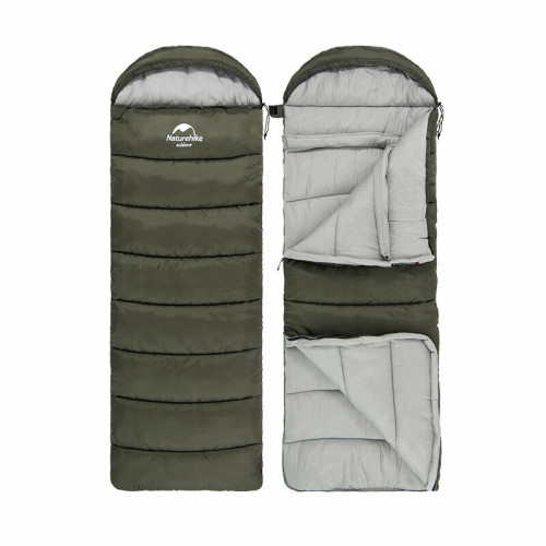 Спальник з капюшоном Naturehike U350 NH20MSD07, (1°C), правий, зелений Спальник з капюшоном Naturehike U350 NH20MSD07, (1°C), правий, зелений