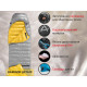 Спальник з натуральним пухом Naturehike CW400 NH18C400-D, p-р L, жовто-сірий